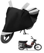 Mockhe Bike Cover for TVS XL100 , Dustproof UV Protection water resistant Custom Fit Cover-(Black-White )