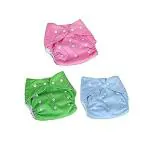 Ineffable Multicolor Baby Premium Cotton Nappies Washable Reusable (0 - 6 M+ ) Set of 3