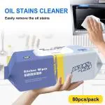 Dizaa 80 PCS Kitchen Cleaning Wet Wipes strong decontamination extra large pack household wet wipes | Pack Of 1 (KITCHEN WIPES)