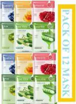 Rorec by Hchana Facial Mask to All Skin Types for Grenade Moistening, Smoothing, Deep Cleansing and Skin Brightening 360 g (Pack of 12)