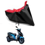 AASHTIK MART New TVS Ntorq 125 Universal Motorcycle Bike/Scooty Two Wheeler Safety Full Body Cover TVS Ntorq 125 Red Black Colour KK-528