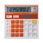 Jito 12 Digits Electronic Calculator | Model - JT-512 | 18 months Warranty | Colour - White-Orange