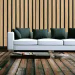 Jaamso Royals Brown Color Wooden With Black Lines Design Peel And Stick Home Décor Wall Décor (200cm x 45cm)