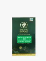ORGANIC UNIVERSE Organic Green Tea Whole Leaf Tea | 25 Pyramid Tea Bags | Aromatic Flavours | 100% Organic Ingredients