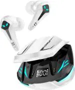 HOPPUP Predator Xo3 Gaming Earbuds with 35MS Low Latency, 13MM DRIVERS & 50H PlayTime Bluetooth (White, True Wireless)