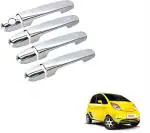 Kozdiko Chrome Handles Door Latch Cover for Tata Nano (Pack of 4)