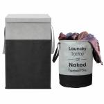 ZOVIRA Laundry Basket & Bag In Multicolor-(Non-Woven) Pack of 2