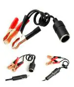 Verilux 1FT Female Car Cigarette Lighter Socket to Battery Alligator Crocodile Clips Connector 12V, 24V