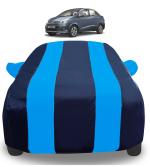 Auto Hub Car Cover Compatible with Hyundai Xcent with Mirror Pockets, Triple Stitched, Navy, Blue, Water Resistant Car Body Cover