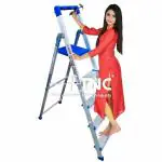 TNC 5 STEP SILVER AND BLUE STEP LEDDER L0005