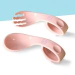 Bembika Pink Silicone Baby Training Spoon Curved Spoon For Kids