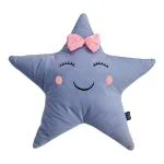 Webby Grey Cute Star Pillow Plush Soft Toy 45 cm x 45 cm