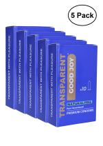 GOOD JOY Excites Ultra Thin Transparent Flavored Condoms - 10 Nos Ultra Thin for Natural Feel & Extra Comfort Pack Of 5