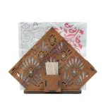 Woodonick Wooden Tissue Paper Holder Dining and Restaurant Table with Tissue Napkin and Toothpick