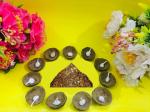 SAARTHI Cowdung Deepak| Vilakku| Diya for Diwali/Navratri/Yajna| Diya for Puja (Refill Kit 11 Diya)
