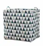 House of Quirk Square Storage Baskets Waterproof Canvas 100 Litre (Grey Triangle)