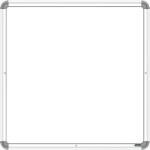 YAJNAS Non Magnetic 1 X 1 Feet Non-Magnetic Double Sided Whiteboard Small Slate and Chalk Board Small Slate, Both Side Writing Boards, one Side White Board Marker and Reverse Side Chalk Surface - Pack of 01 Whiteboards (White, Green)