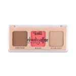 Glam21 Cheeky Affair 3-In-1 Face Palette with Blush, Contour & Highlighter | Perky-8.6g