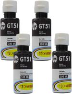 TRISAMA HP Deskjet 5810, 5820.GT 51 Black Ink Cartridge Bottle (Pack of 4)