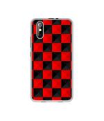 Casotec Red N Black Cubes DesignPrinted Silicon Soft TPU Back Case Cover for iKall K200