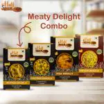 Just Half Spoon Meaty Delight Combo - Biryani, Mutton, Fish, Chicken Masala (4 x 100gms)