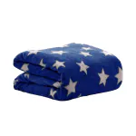 BUMTUM Super Soft New Born Baby Blanket | Wrapper Sheet For Baby Boys & Baby Girls | Star Pattern, Lightweight | Super Comfortable (100cm x 75cm, Navy)