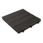 Sharpex Wooden WPC Grey Interlocking Deck Tiles Water Resistant Outdoor Flooring for Garden,1 PC
