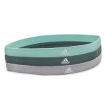 Adidas Sports Hair Bands - Grey, Green, Mint (3 pack)
