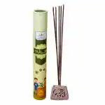 JALLAN Pure Natural Tulsi Incense Sticks| 60 Sticks Pack| 100% Organic Herbal Agarbatti| Handrolled| Long Lasting Fragrance| Free Wooden Incense Holder| 1 Hour 30 Minutes Burning.