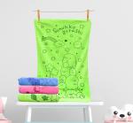 The Little Lookers Blue, Pink and Green Soft Cotton Baby Towel Pack of 3 (46 cm x 84 cm)