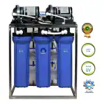 Remino 25 LPH Commercial RO + UV Water Purifier with Single Pump Purification and Fully Automatic Function, TDS Adjuster, Blue