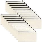 TAKIVA Small Multipurpose Makeup Cotton Canvas Pouch with Zipper | Plain White Canvas Pouches for Painting | Shaving Kit Toiletry Pouches | Cosmetic Bag Purse (Pack of 20)