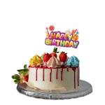 Festiko Happy Birthday Colourful Cake Topper, Special Decorations Items, Cakes Accessories