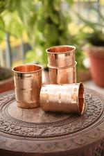 MKD2 Rise Copper Glass Tumbler, Drinkware & Serveware, 250 ml (Plain) - 4 Piece
