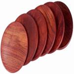 MFS Craft World Round Reversible Wood Coaster Set (Pack of 6)