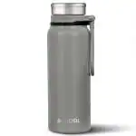 Borosil Hydra Aquafit Grey 830 ml Stainless Steel Double Wall Vacuum Insulated Flask Water Bottle | 14 Hours Hot & 16 Hours Cold