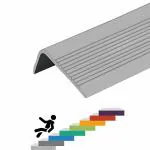 Delzon Step Protector Stair Sticker L Shap Made Of PVC Corner Guard Edge Covered For Home , Office Air Blocker - Pack Of 2