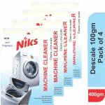 Niks Washing Machine Cleaner | Premium Scale Cleaning Powder | Washing Machine Drum/Tub Cleaner | Dish Washer Cleaner | Easy to Use 100gm (Pack of 4)