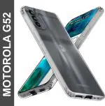 Fashionury Back Cover for Motorola G52 (Transparent, Grip Case, Silicon, Pack of: 1)