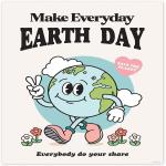 Giftgarden Retro Earth Day Poster, Earth Wall Art, Retro Environmental Poster, Cute Wall Decor, Vintage Character Dorm Poster 12x18