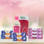 Safelite Women Gel Large and Extra Large Sanitary Pads with Intimate Wash (Pack of 7 x 6 pcs, 100 ml)