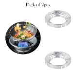 ZURU BUNCH Set of 2 pcs Gas Stove Metal Wok Rack Ring Stove Trivets Cook Top Range Pan Holder Stand for Gas Hob Home Kitchen