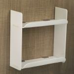STIMULUS 2 TIER WALL MOUNT BATHROOM STORE SHELF WITH MILKY WHITE COLOR (SIZE 12X4 INCH) 1PCS PACKED Acrylic Wall Shelf (Number of Shelves - 2, White)