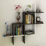Wall1ders Wall Shelves Design Wall Shelf intersecting Wooden Wall Rack Stand for Living Room, Home Decor Items Beautiful Wooden Decorative Floating Wall Shelves (
