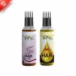 Thofa Hair Oil Combo (Onion + Anti Stress Hair OIl ), Enriched with Henna, Neem Onion & Almond Oil, Infused Onion, Coconut Oil - For Men & Women - 100ML+100ML