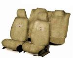Crokrok Gold Cotton Car Seat Cover for Maruti Zen Estilo (Pack of 4)