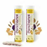 Panchamrit Gut Health Effervescent Tablets for Adults & kids I Goodness of Mulethi, Ginger & probiotics I Improves Digestion, Reduces Heartburn & Acid Reflux I 20 Tablets, Zest Lemon Flavour,Pack of 2