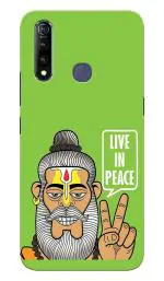 MobiEra Vivo Z1 Pro Live in Peace Design Plastic Hard Case Cover