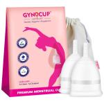 GynoCup Premium Menstrual Cup for Women, FDA Approved| Transparent| Large Size| Pack of 2 (Combo)