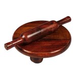 NABIL CREATION Wooden Chakla-Belan Set/Rolling Pin/Roti Maker & Borad (10/12 inch) Roti Maker/philka Maker/chapati Maker chakla for Home and Kitchen